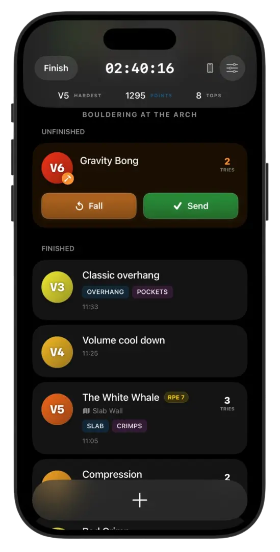Climo iPhone Interface